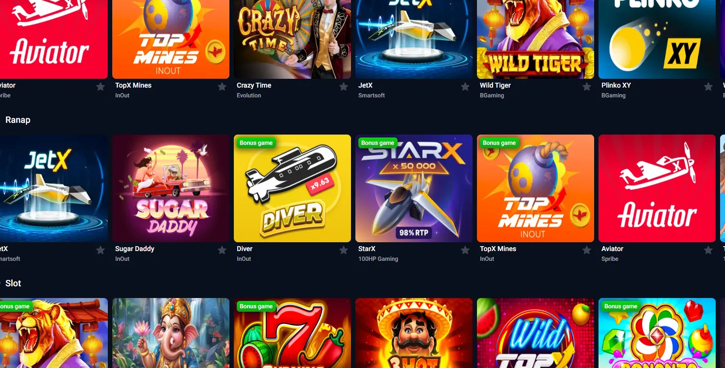games topx casino